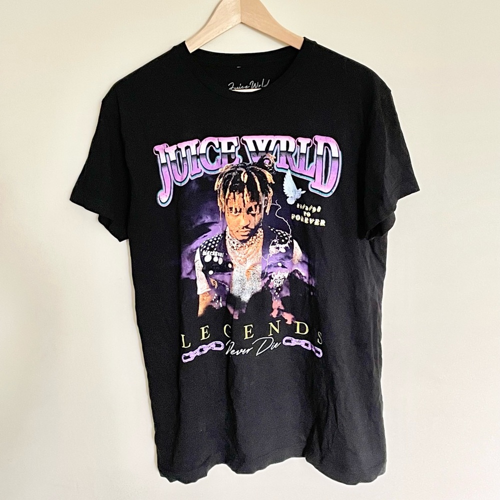 Juice World Legends Never Die Black T Shirt Mens size Large
